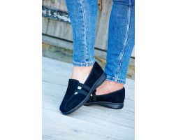 Womens Wide Fit Easy On House Shoe Slippers - Cat
