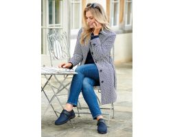 Womens Wide Fit Stretch Fabric House Shoes - Eliza