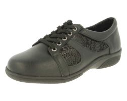 Womens Wide Fit Lace Up Flat Shoes - Jazz