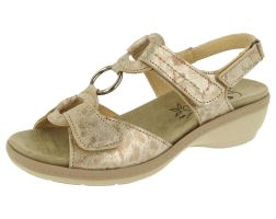 Womens Wide Fit Ankle Adjustable Strap Sandals - Turtle