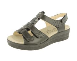 Womens Wide Fit Adjustable Strap Wedge Sandals - Tuft