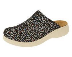 Womens Wide Fit Mule Sandals - Saffron