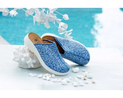 Womens Wide Fit Mule Sandals - Saffron
