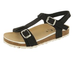 Womens Wide Fit Vegan Friendly Footbed Sandals - Regan