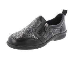 Womens Wide Fit Easy On Loafer Flat Shoes - Manx
