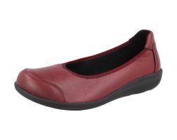 Womens Wide Fit Stretch Pump Court Flat Shoes - Whitethroat