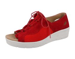 Womens Wide Fit Lace Flat Sandals  - Lizard