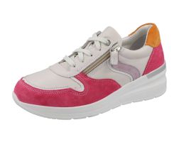 Womens Wide Fit Wedge Heel Easy Access Trainers - Bat