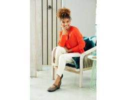 Womens Wide Fit Stretch Flat Shoe - Tansy