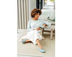 Womens Wide Fit Supportive Back Slipper - Genevieve