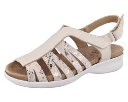 Womens Wide Fit Stretch Flat Sandal - Treasure