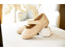 Womens Wide Fit Stretch Fabric Mary Jane House Shoes - Vermont