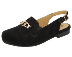 Womens Wide Fit Stylish Slingback Flat Shoes - Katrina