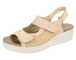 Womens Wide Fit Stretch Panel Wedge Sandals - Bobbie