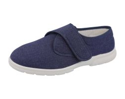 Mens Wide Fit Touch Strap Canvas Shoes - Cannock
