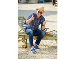 Mens Wide Fit Touch Strap Canvas Shoes - Cannock