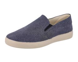 Mens Wide Fit Slip-On Canvas Pumps - Miles