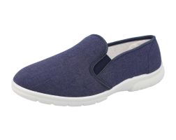Mens Wide Fit Slip On Canvas Shoes - Arnold