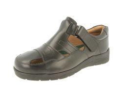 Mens Wide Fit T-Bar Closed Toe Sandals - Barney