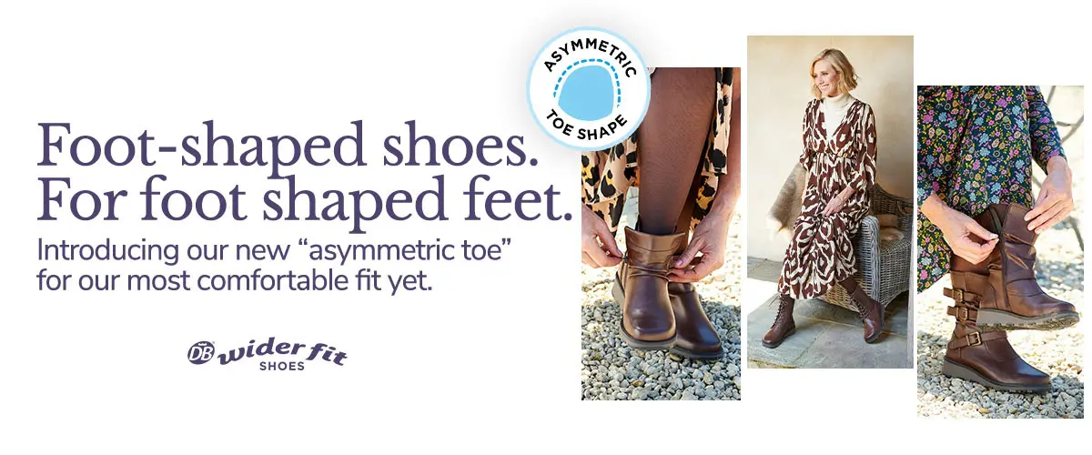 Asymmetric Toe Shapes for Comfortable Feet